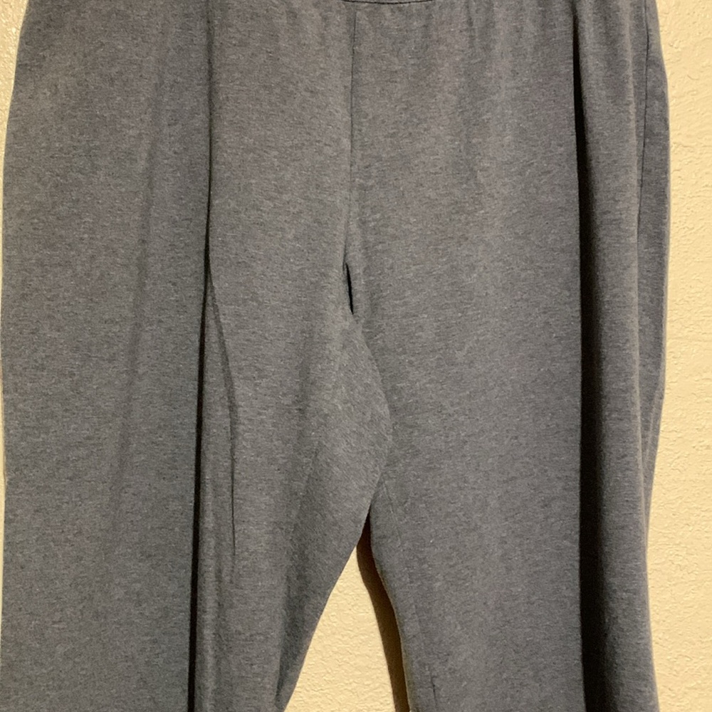 Lands' End Capris Stretch Pants Gray 2X Starfish Crop Straight Cotton Spandex - Picture 3 of 16